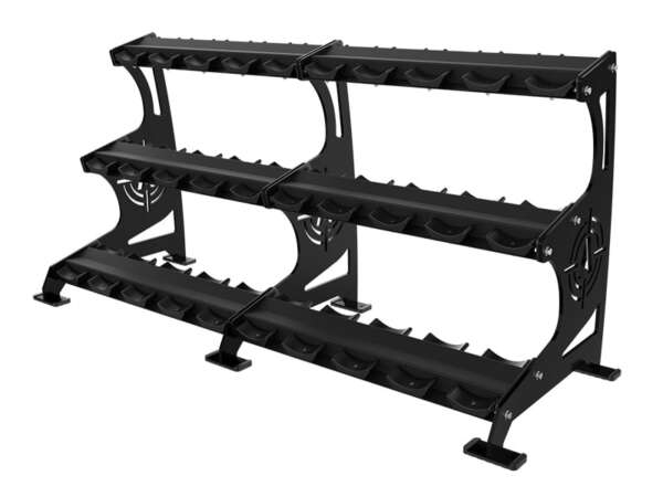 Arsenal Strength - Alpha Series | ALPHA 3 TIER PRO STYLE DUMBBELL RACK (15 PAIRS)